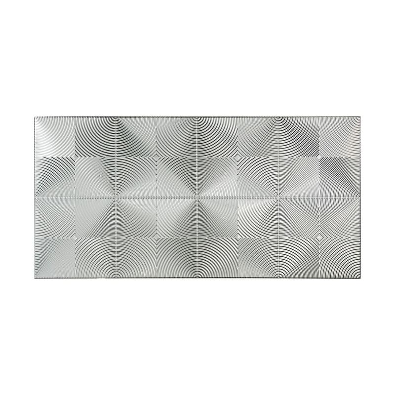 FASÄDE Echo 4-foot x 8-foot PVC Wall Panel in Brushed Aluminum - 4 x 8