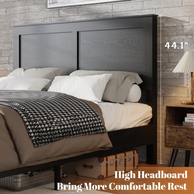 Noise Free Wood Platform Bed Frame