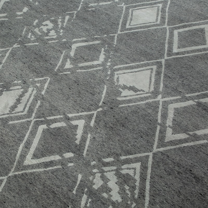 Ben Soleimani Borrado New Zealand Wool and Viscose Hand-Knotted Rug