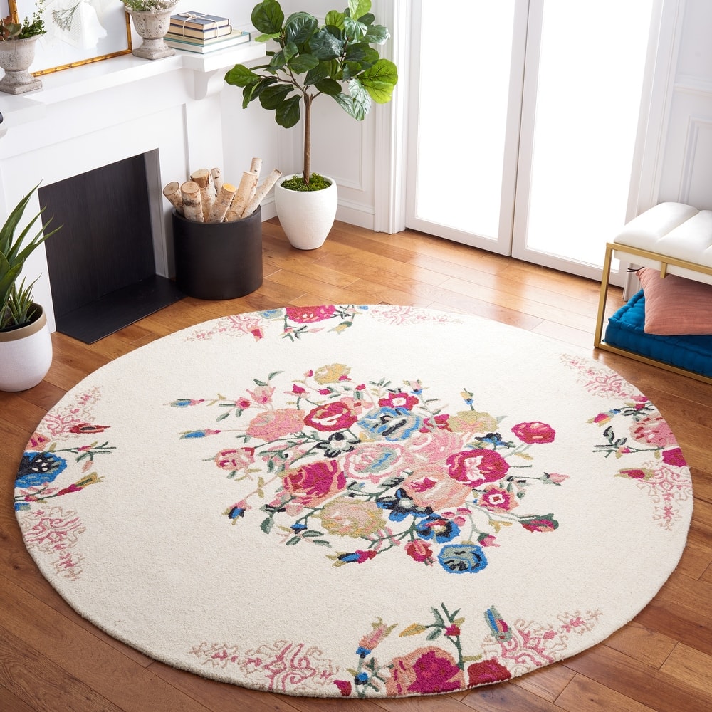 SAFAVIEH Handmade Blossom Miral Country Floral Wool Rug