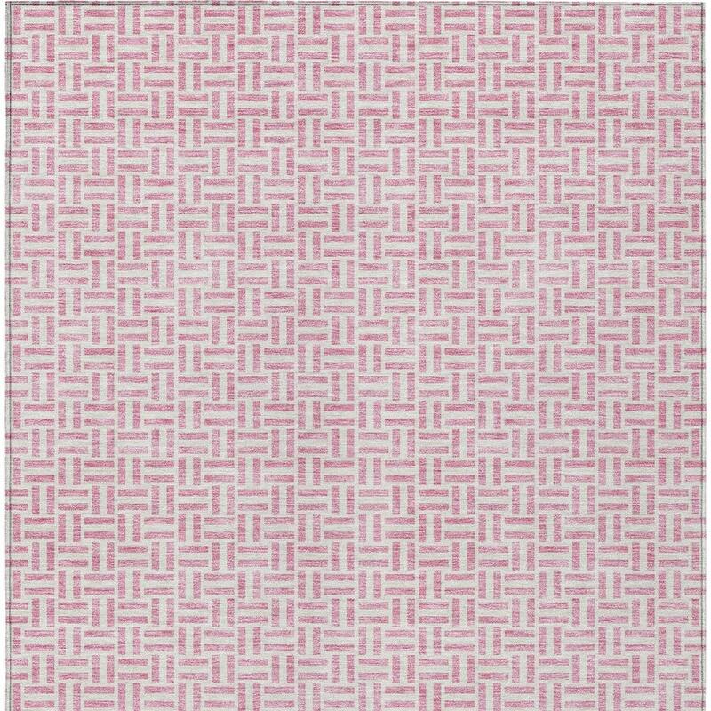 HomeRoots Geometric Transitional Rectangle Outdoor Rug