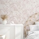 preview thumbnail 3 of 4, InHome Blush Marble Swirl Peel & Stick Wallpaper