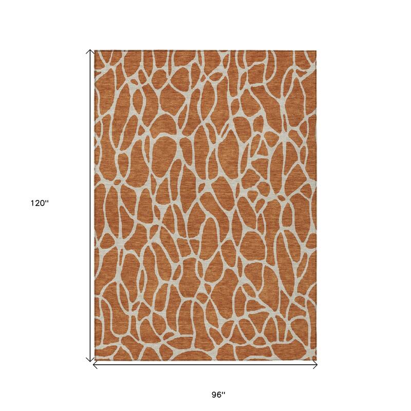 HomeRoots Geometric Transitional Rectangle Outdoor Rug