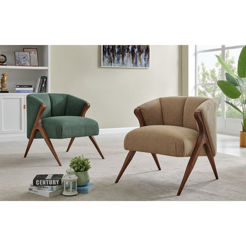 NPD Furniture Florence Vintage Mid Century Low profile Accent Chair