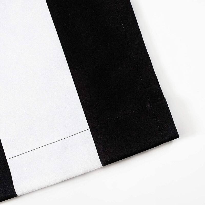 DriftAway Ryder Stripe Pattern 100 Percent Blackout Thermal Insulated Window Curtain