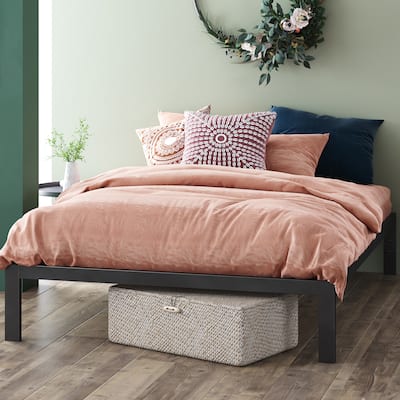 Priage by ZINUS Black Metal Platform Bed Frame