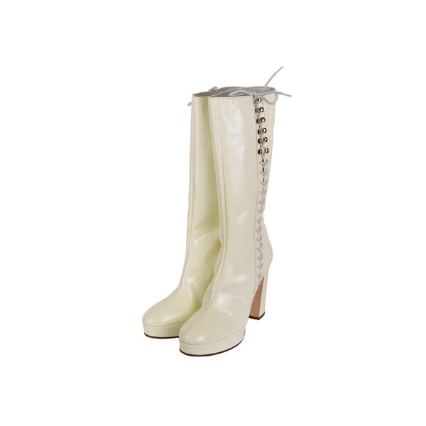 ivory knee high boots
