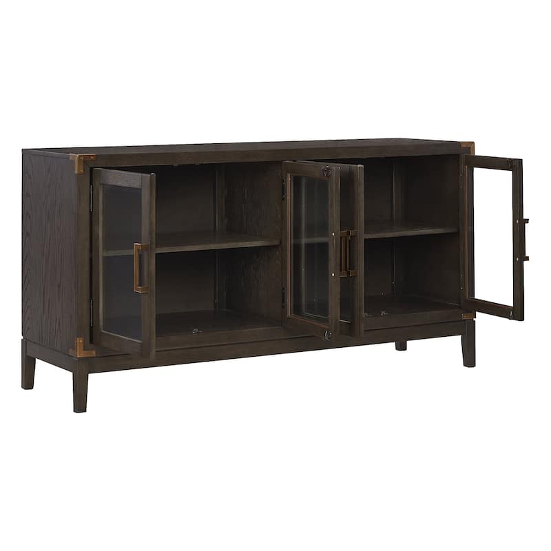 Burkhaus Dark Brown Dining Room Server - 60"W x 19"D x 32"H