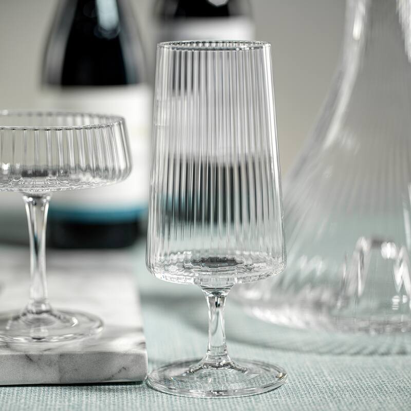 Benin Fluted Textured Cocktail Glasses, Set of 4