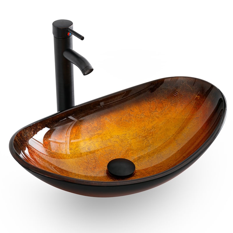48" Bathroom Vanity Set Vessel Sink Faucet W/ Small Cabinet Combo