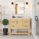 preview thumbnail 1 of 10, KitchenBathCollection Birmingham 42" Bathroom Vanity with Carrara Marble Top