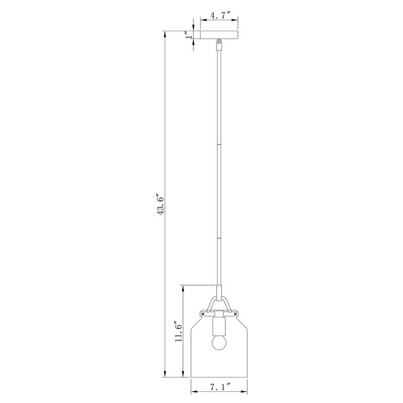 Magno Brass Pendant Light with Frosted Glass Lantern Shade - Brass-Frosted
