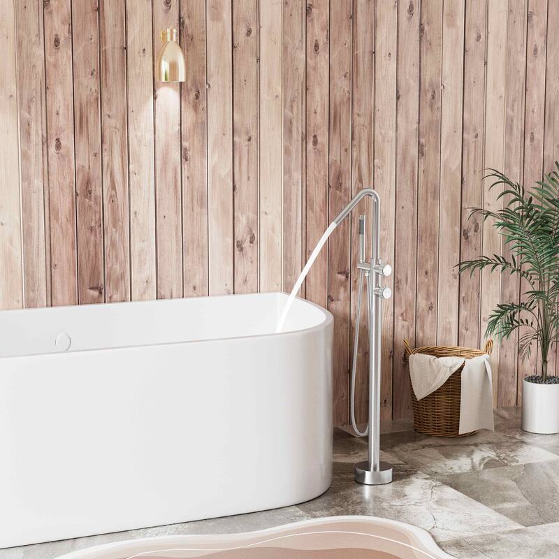 Modland Freestanding Thermostatic Bathtub Faucet with Hand Shower Outdoor 316 Stainless Steel