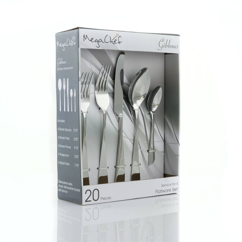 Witney 20 Piece Stainless Steel Service For 4 Mirror Polish Finish Silverware Set
