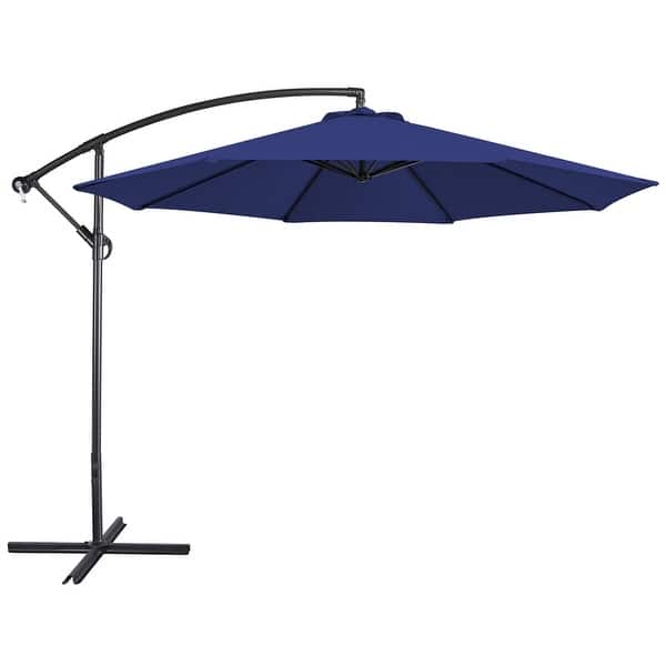Vongrasig 13FT Large Patio Umbrellas With Base Included, Outdoor Double Sided Pool Umbrellas With Crank Handle, Large Rectangle Table