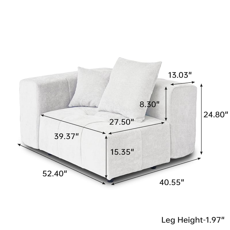 183''W Large Linen Corner Sectional Couch for Living Room Sofa Set