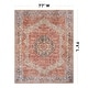 preview thumbnail 70 of 102, Medallion Flat Pile Washable Rug – Pet Friendly, Non-Slip, Perfect for Entryway, Living Room, and Bedroom