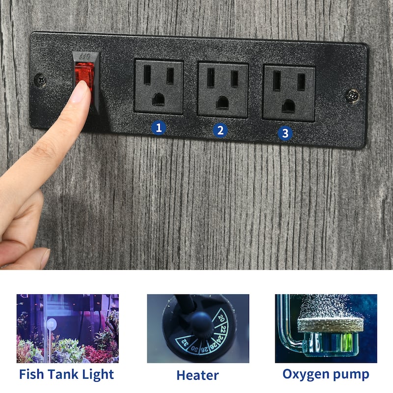 Moasis 55-75 Gallon Aquarium Stand with Power Outlets,Fish Tank Stand with Storage Cabinet