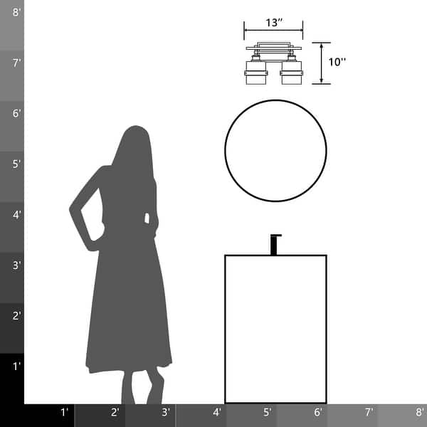 dimension image slide 5 of 6, ExBrite 3-lights Bathroom Dimmable Black Vanity Lights Modern Wall Sconce Lighting