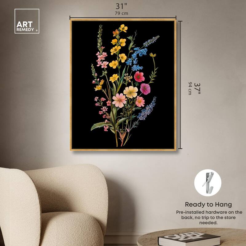 Darkling Daisies I Canvas by Art Remedy