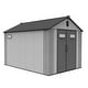 preview thumbnail 2 of 34, Domi Outdoor Resin Storage Shed, Waterproof Plastic Garden Shed with Lockable Door, Windows & Vents, Outside Tool Storage Shed 8X10FT