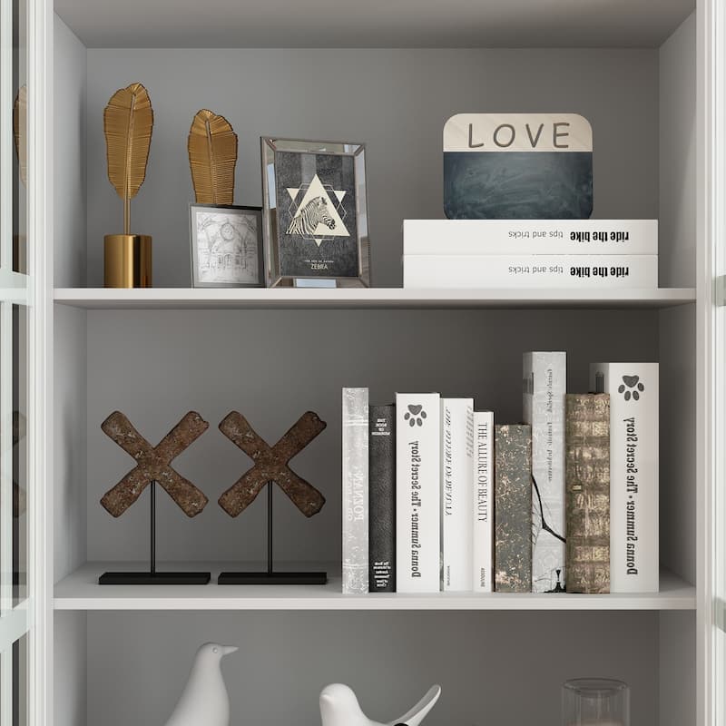 70.1" Storage Cabinet Display Cabinet Kitchen Pantry Cabinet, Cupboard