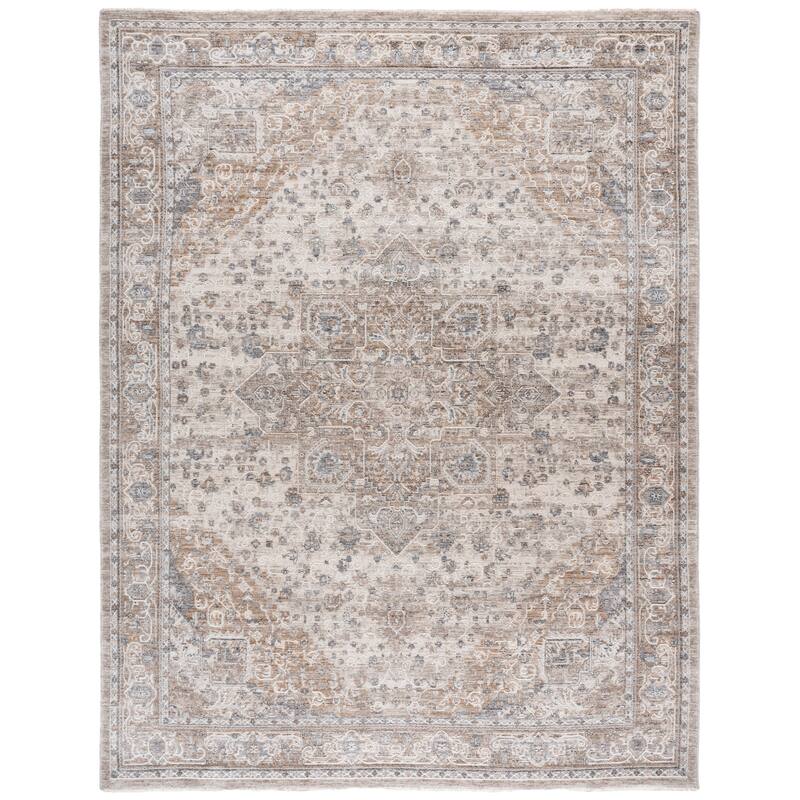 SAFAVIEH Kendal Verzhinia Traditional Rug - 9' x 13' - Grey/Ivory Beige