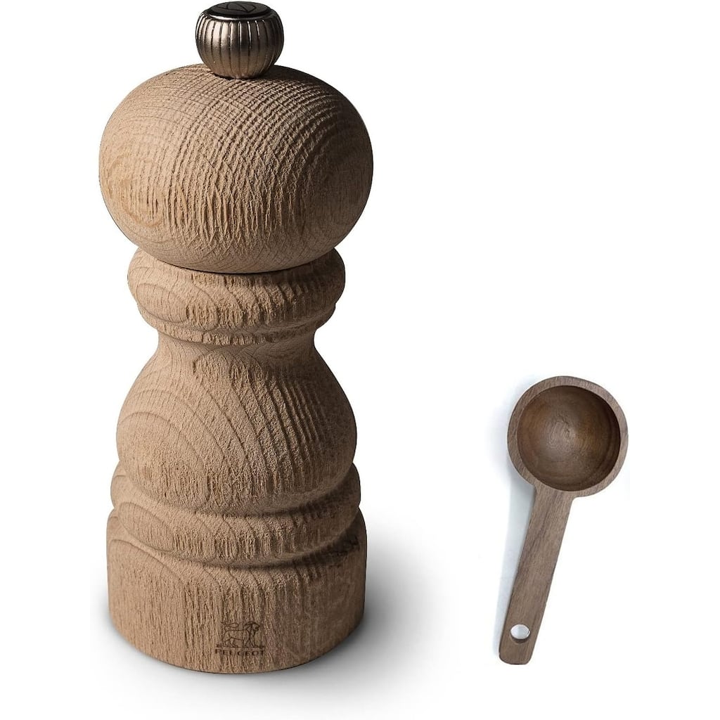 Peugeot Paris Nature 5 inch Pepper Mill - With Wooden Spice Scoop