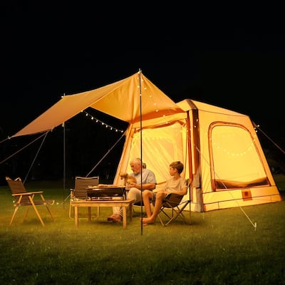 Inflatable Tents for Camping with Hand Pump, Waterproof, 2-4 Person