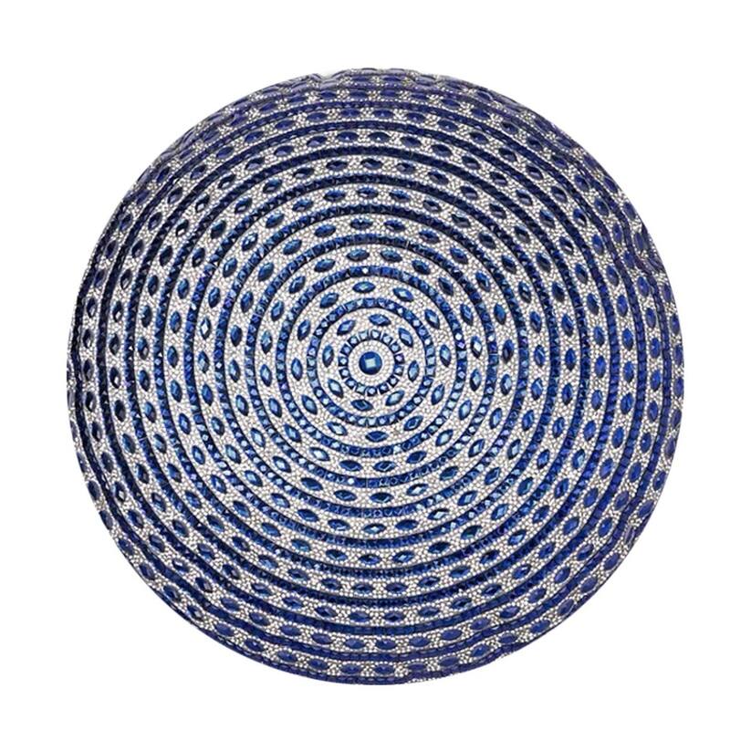 Gatsby Round Pillow, Glass Rhinestones with Matching Velvet