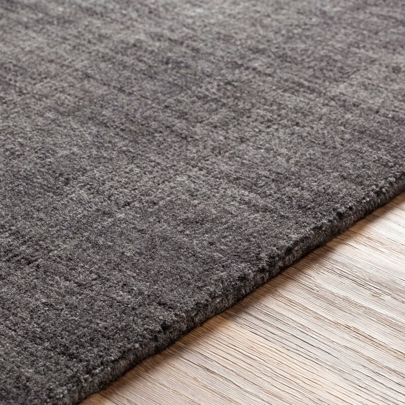 Viteri Handmade Solid Wool Blend Area Rug