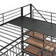 preview thumbnail 8 of 8, Removable Metal Triple Bunk Bed Frame with 2 Drawers and Staircase
