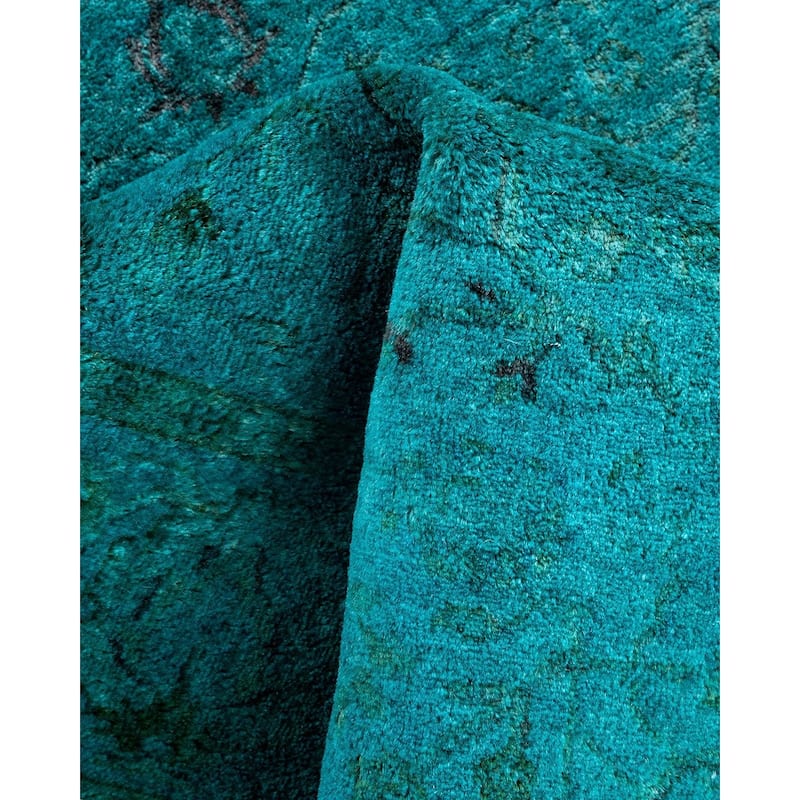Contemporary Overdyed Wool Hand Knotted Area Rug - 3' 3" x 5' 0"