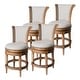 preview thumbnail 48 of 109, Maven Lane 26" Pullman Swivel Counter Height Kitchen Stool Set of 4 - Weathered Oak