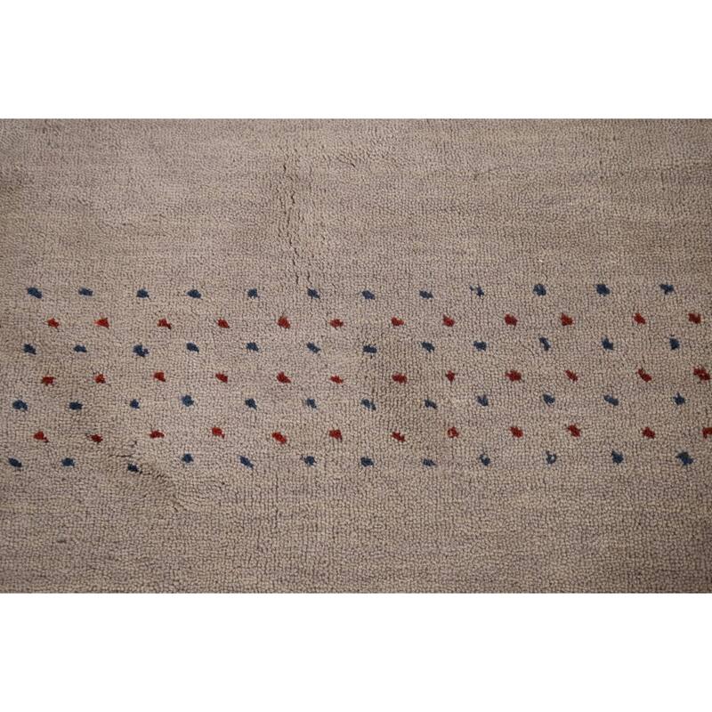 Little Animals Tribal Gabbeh Oriental Area Rug Handmade Wool Carpet - 6'7"x 9'8"