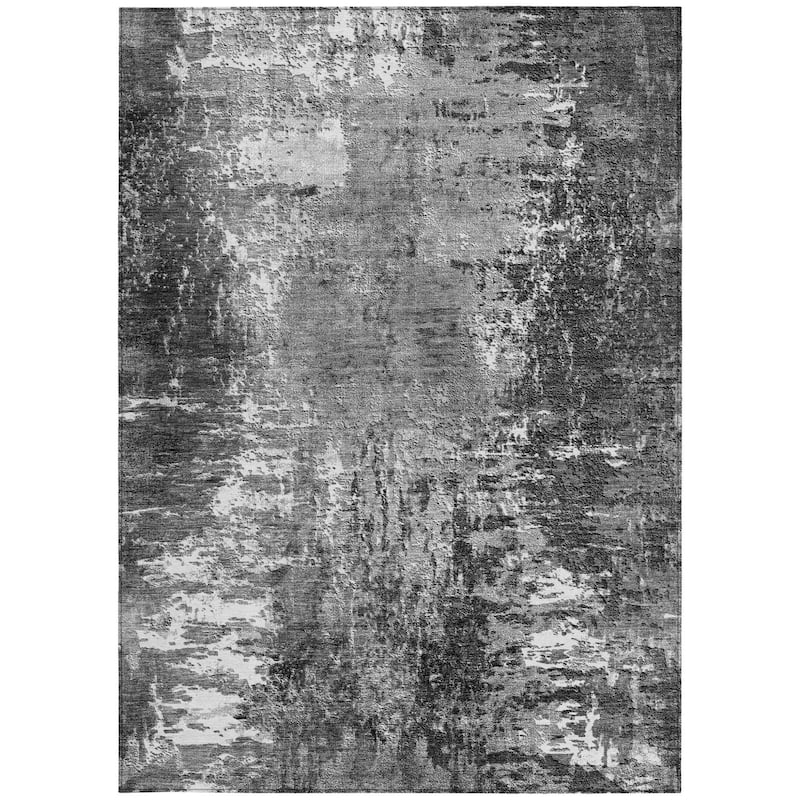 HomeRoots Abstract Transitional Rectangle Outdoor Rug