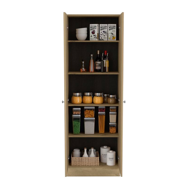Virginia Double Door Storage Cabinet, Five Shelves