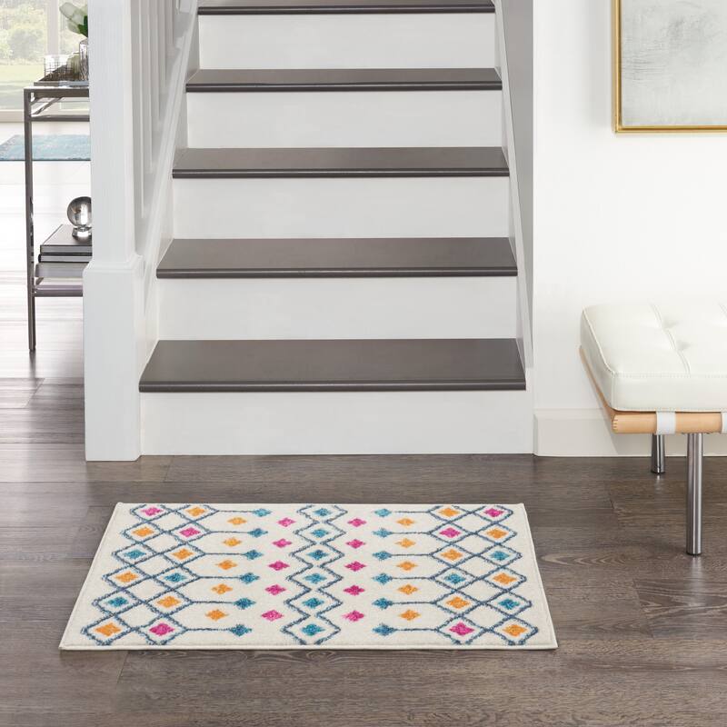 Nourison Passion Moroccan Geometric Diamond Area Rug