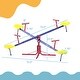 preview thumbnail 5 of 7, Outsunny Teeter Totter Outdoor Seesaw 4 Seat Backyard Toy Playground Equipment 3-8 Years Old