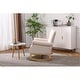 preview thumbnail 3 of 15, Rocking Chair for Nursery, Upholstered High-Back Accent Arm Chair, Comfortable Rocker Fabric Padded Seat