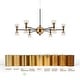 preview thumbnail 7 of 7, Modern Contemporary 12-Light Black Gold LED Chandelier Metal Wheel Pendant Lights for Dining Room - 23.5" D x 12.5" H