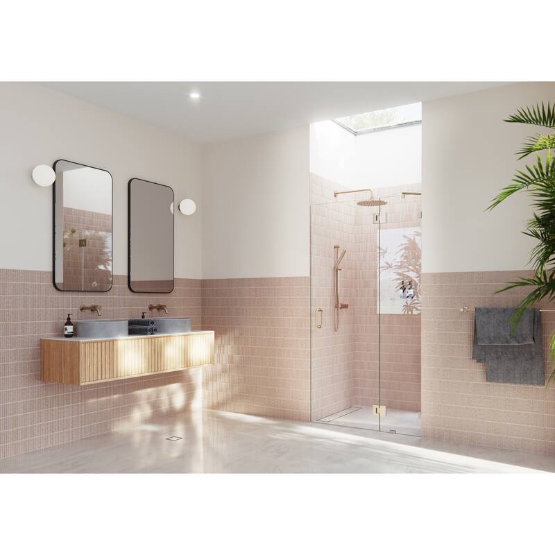 Glass Warehouse 78" x 41.75" Frameless Shower Door - Glass Hinge