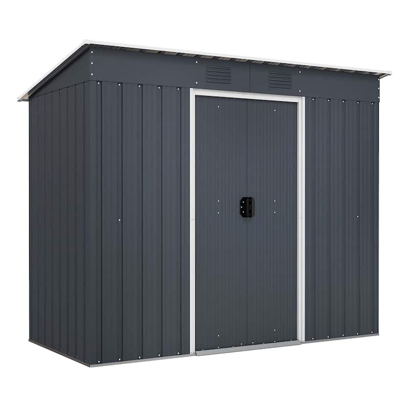 Costway 3.6' x 7.1' Outside Garden Storage Shed Tool House with Ground - See Details