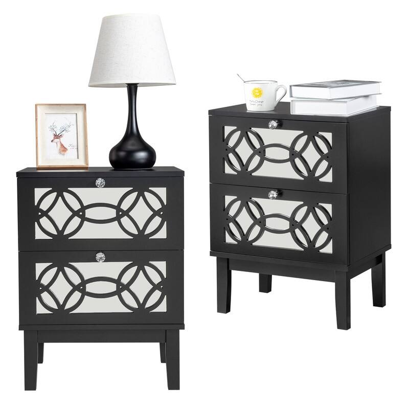 Nightstand with Two Drawer 2Pcs