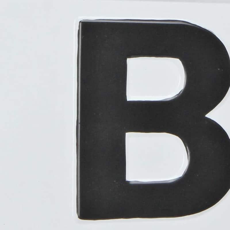 HomeRoots 8" X 25" White and Black Handcrafted Bar Metal Wall Decor