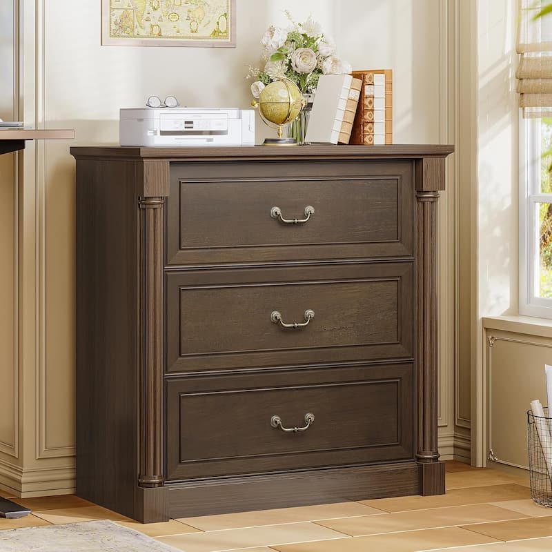 Nightstand File Cabinet Drawers Farmhouse Filing Cabinet for Letter/Legal Size