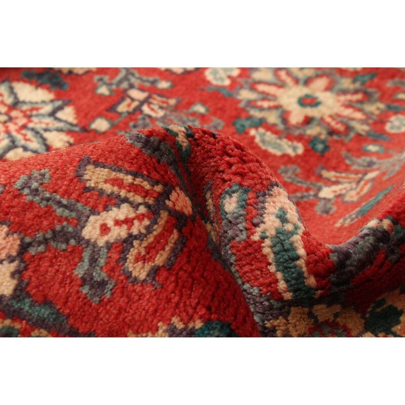 ECARPETGALLERY Hand-knotted Andelz Red Wool Rug - 3'0 x 9'7