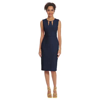 Donna Morgan Midi Sleeveless Dress with Cutouts