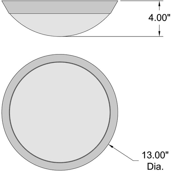 dimension image slide 0 of 2, Access Lighting Cobalt - 2-Light 13"dia Flush Mount - Opal Glass Shade