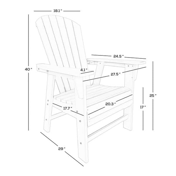 dimension image slide 0 of 2, Altura 6-Piece Rectangular Poly Eco-Friendly All Weather Outdoor Dining Set with Bench